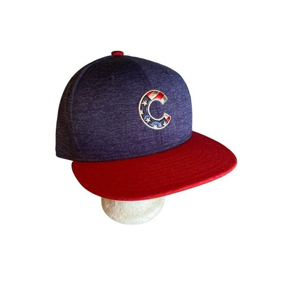 New Era Chicago Cubs 59Fifty Fitted Patriotic Stars & Stripes American Hat Cap S - Picture 1 of 8